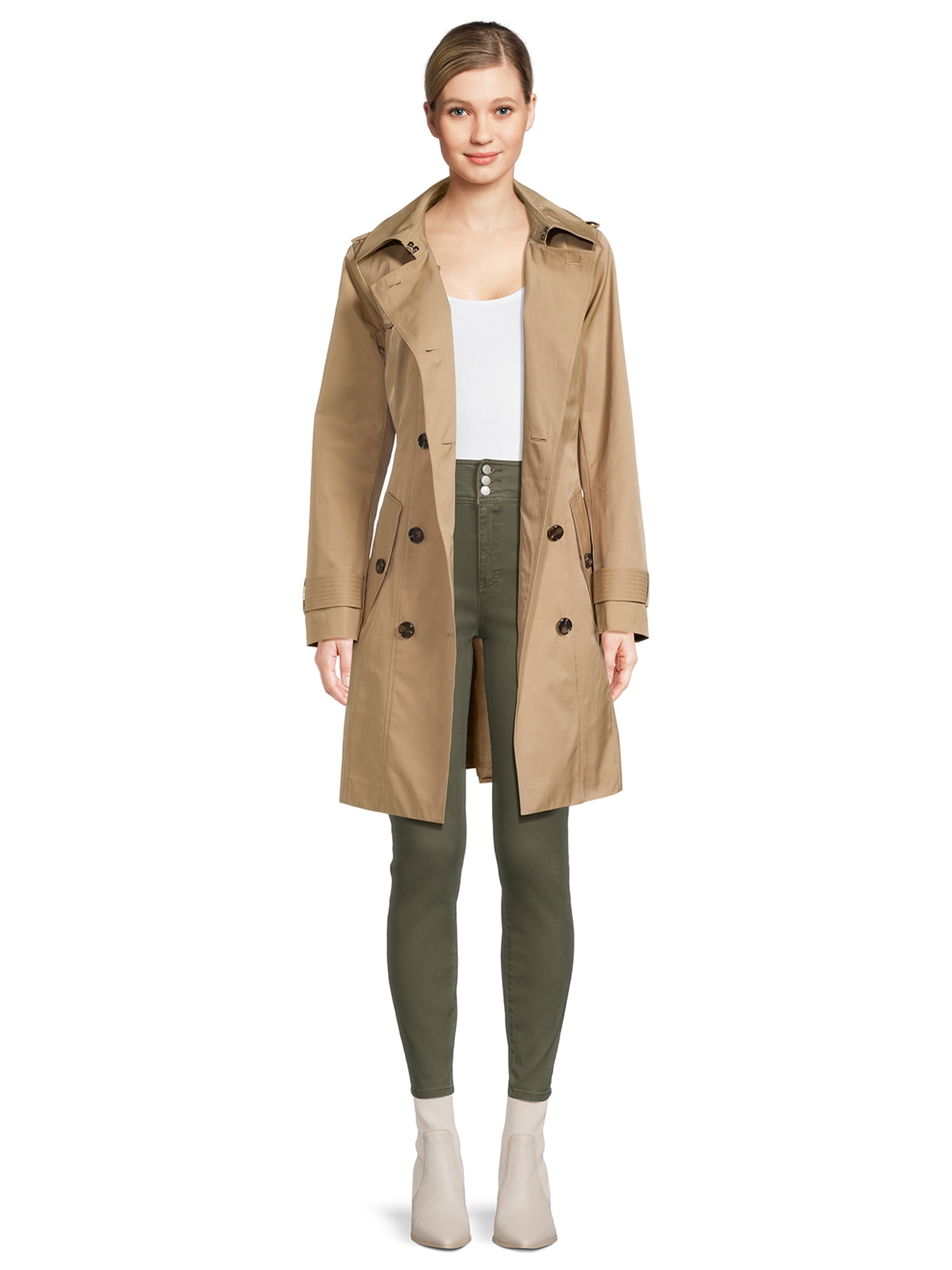 F.O.G. Womens Belted Double Breasted Trench Coat British Khaki $24.84, London Fog Girls Fleece-Lined Trench Jacket Khaki