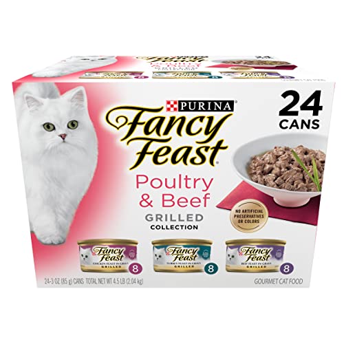 Fancy Feast Grilled Wet Cat Food Poultry and Beef Collection 24 3 oz. Cans 13.94 $13,24 sub n save AMAZON