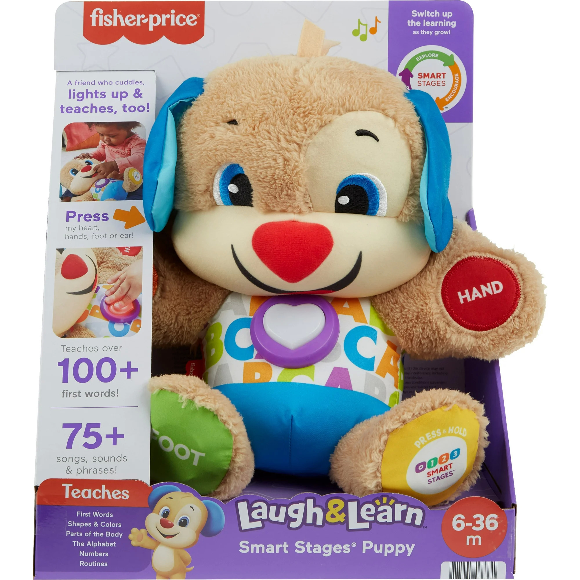 Fisher-Price Laugh Learn Puppy Musical Plush Toy Blue, Pink $12.42 Free S H w/ Walmart or $35