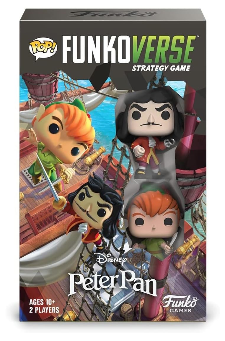 Funkoverse Peter Pan Strategy Board Game w/ Exclusive Peter Pan and Captain Cook Figures $3.89 or Less Free Shipping w/ 