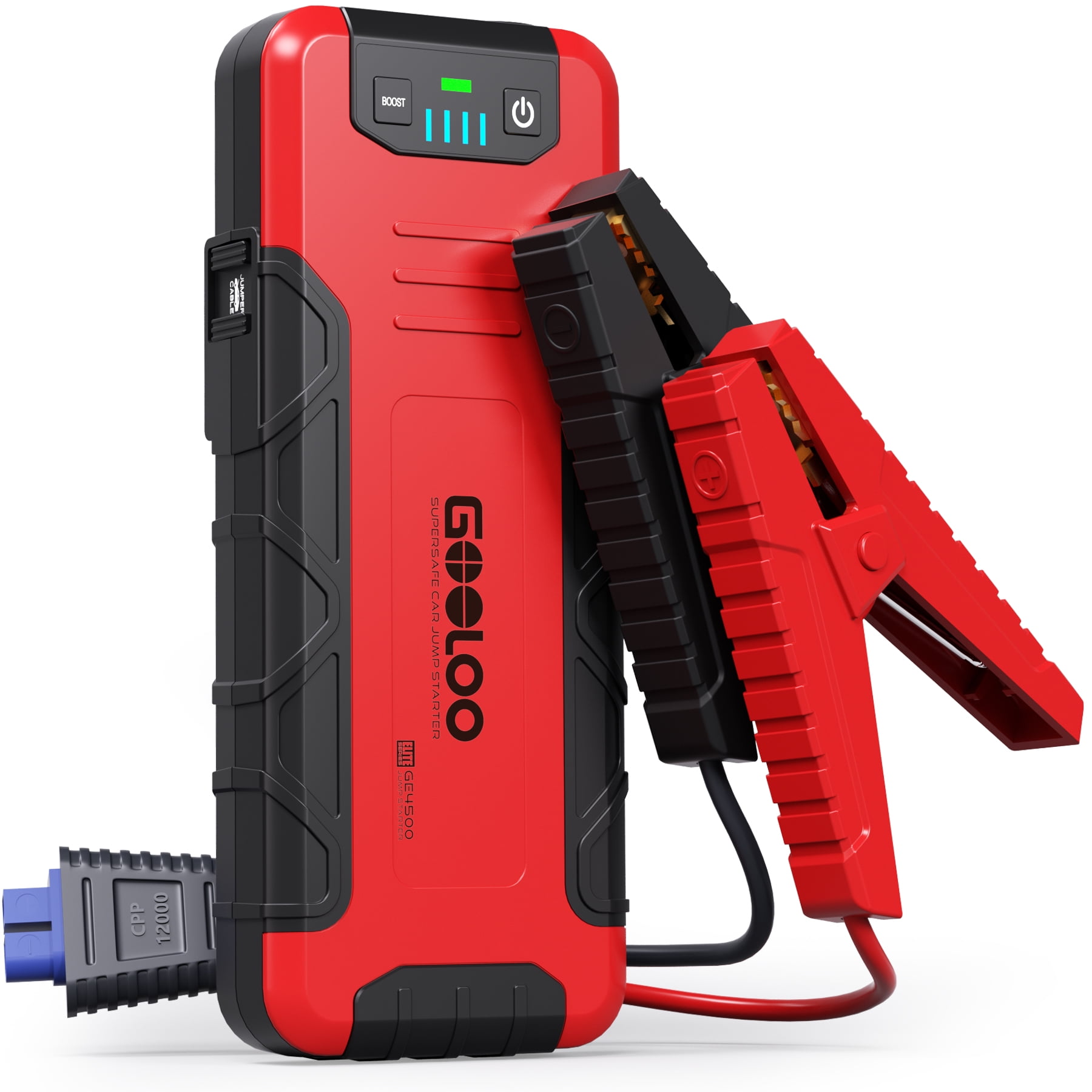 GOOLOO Car Battery Jump Starter,4500A Peak Jump Starter with USB Quick Charge for 10L Gas or Up to 8L Diesel ,GE4500 12V