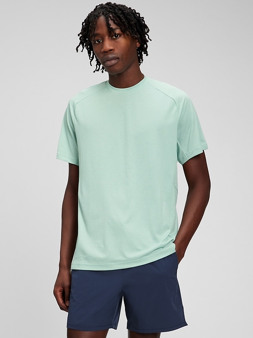 Gap Mens GapFit Train T-Shirt Fantasy Aqua Blue $5 Free Shipping on $50