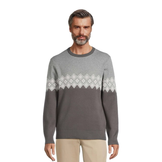 George Mens Sweaters Fair Isle Sweater or Color Block Sweater $4.95 More