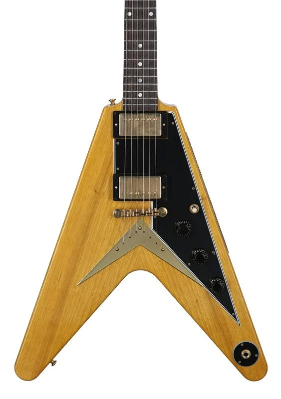 Gibson Custom 1958 Korina Flying V Reissue guitar Black Pickguard with Case $6499