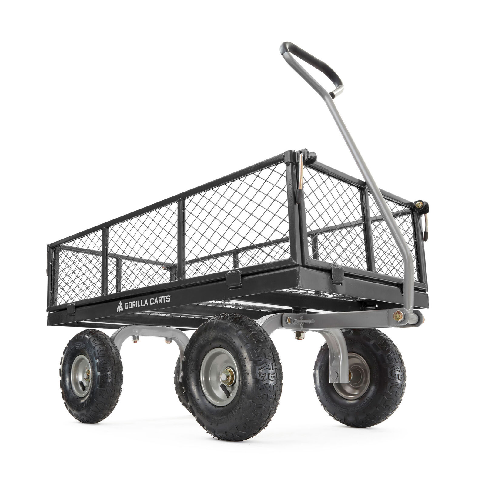 Gorilla Carts Steel Utility Cart Wagon Gray, 800 Pound Capacity $105 Free Shipping