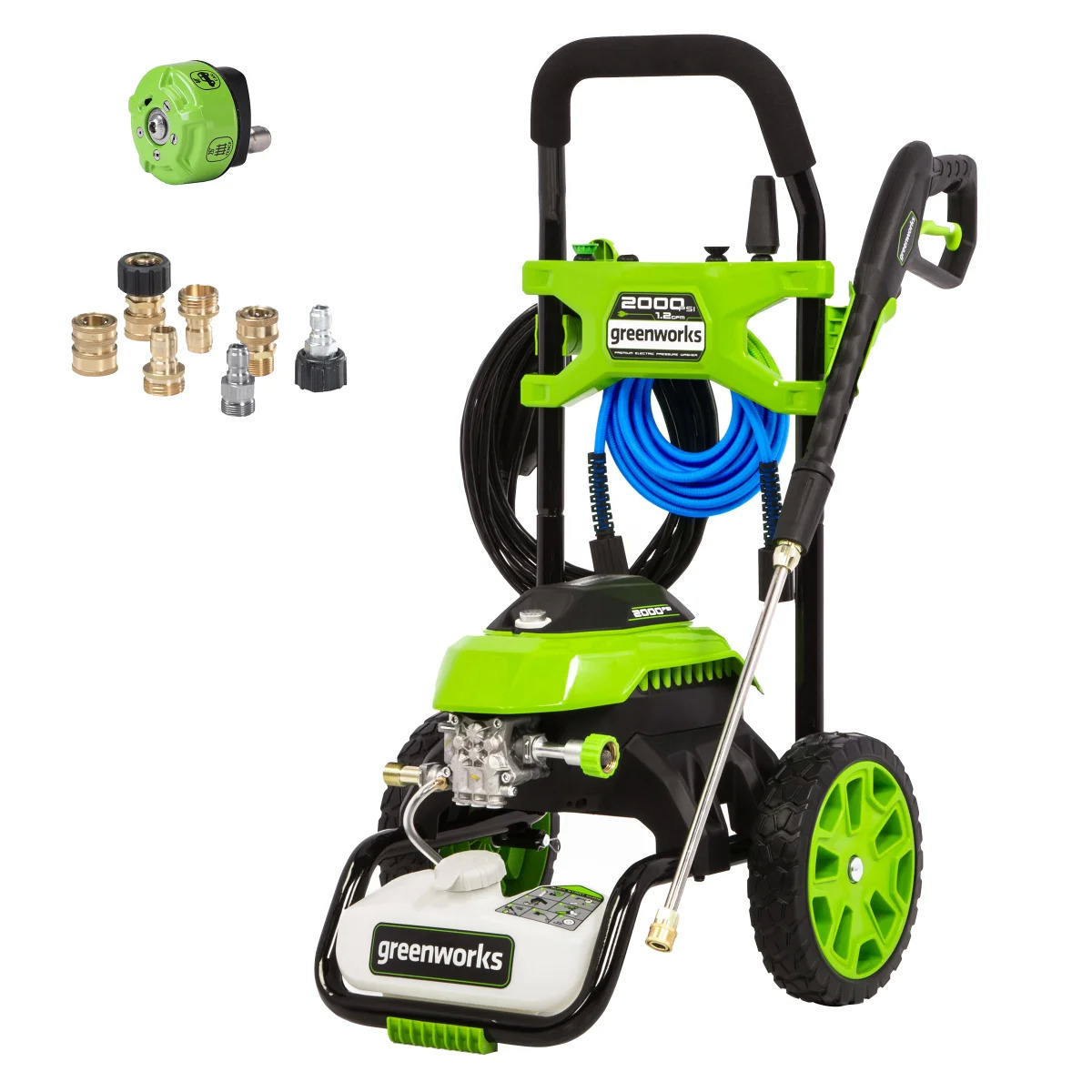 Greenworks 2000PSI Electric Pressure Washer with 50 Anti-Kink Hose Accessories $179.99