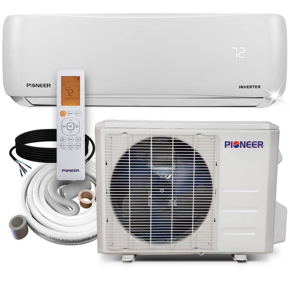 Home Depot Pioneer 12,000 BTU 1-Ton 20.8 SEER2 Ductless Mini Split Air Conditioner Heat Pump Variable Speed DC Inverter 