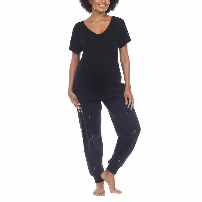 Honeydew Ladies Embroidered Lounge Set, 2-piece $10. F/S from Costco.