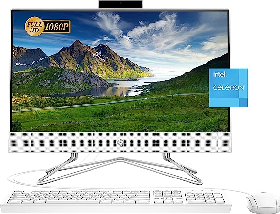 HP 2022 Newest All-in-One Desktop, 21.5 quot FHD Display, Intel Celeron J4025 Processor, 16GB RAM, 512GB PCIe SSD, Webcam