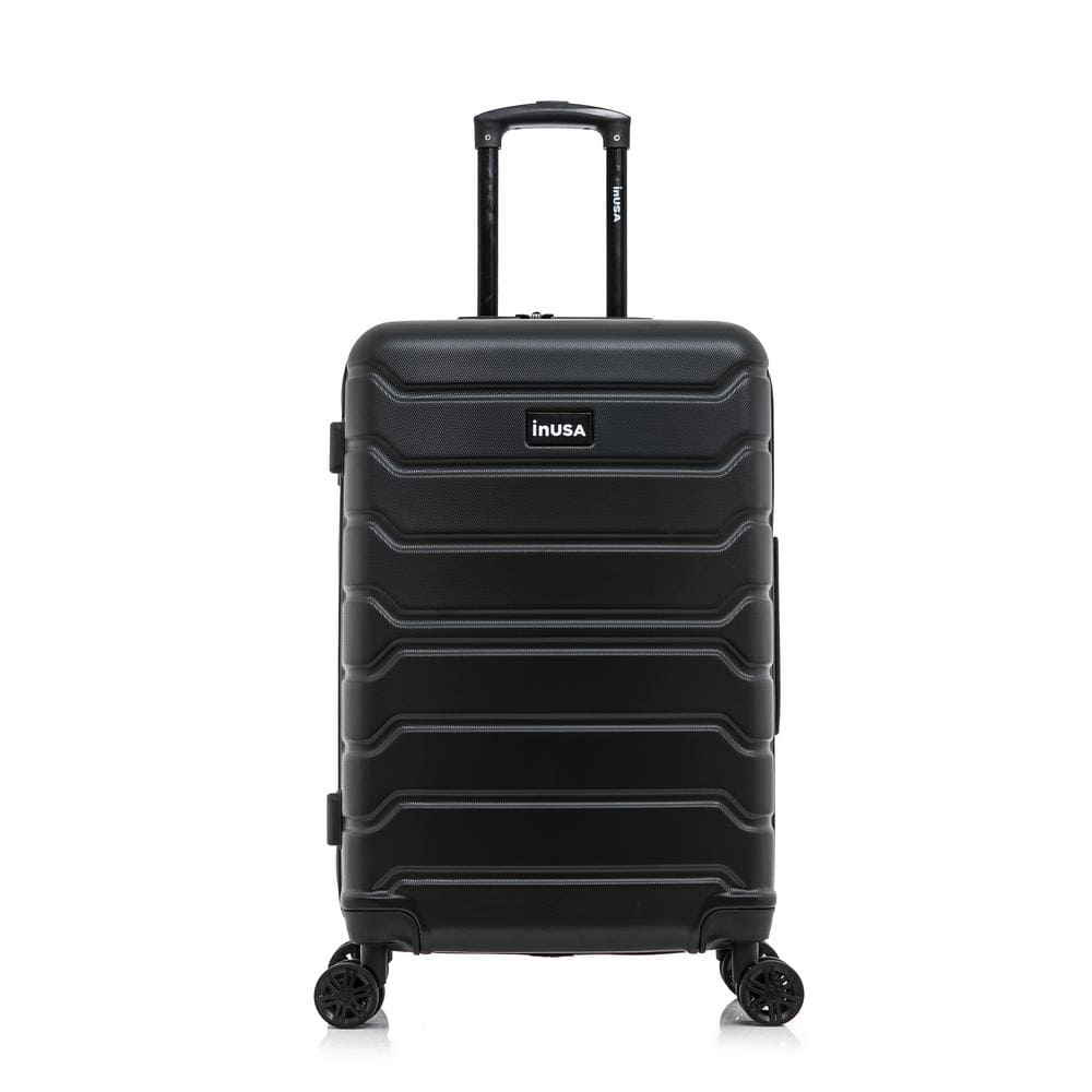 InUSA Trend 24 Black Lightweight Hardside Spinner Suitcase $55 Free Shipping