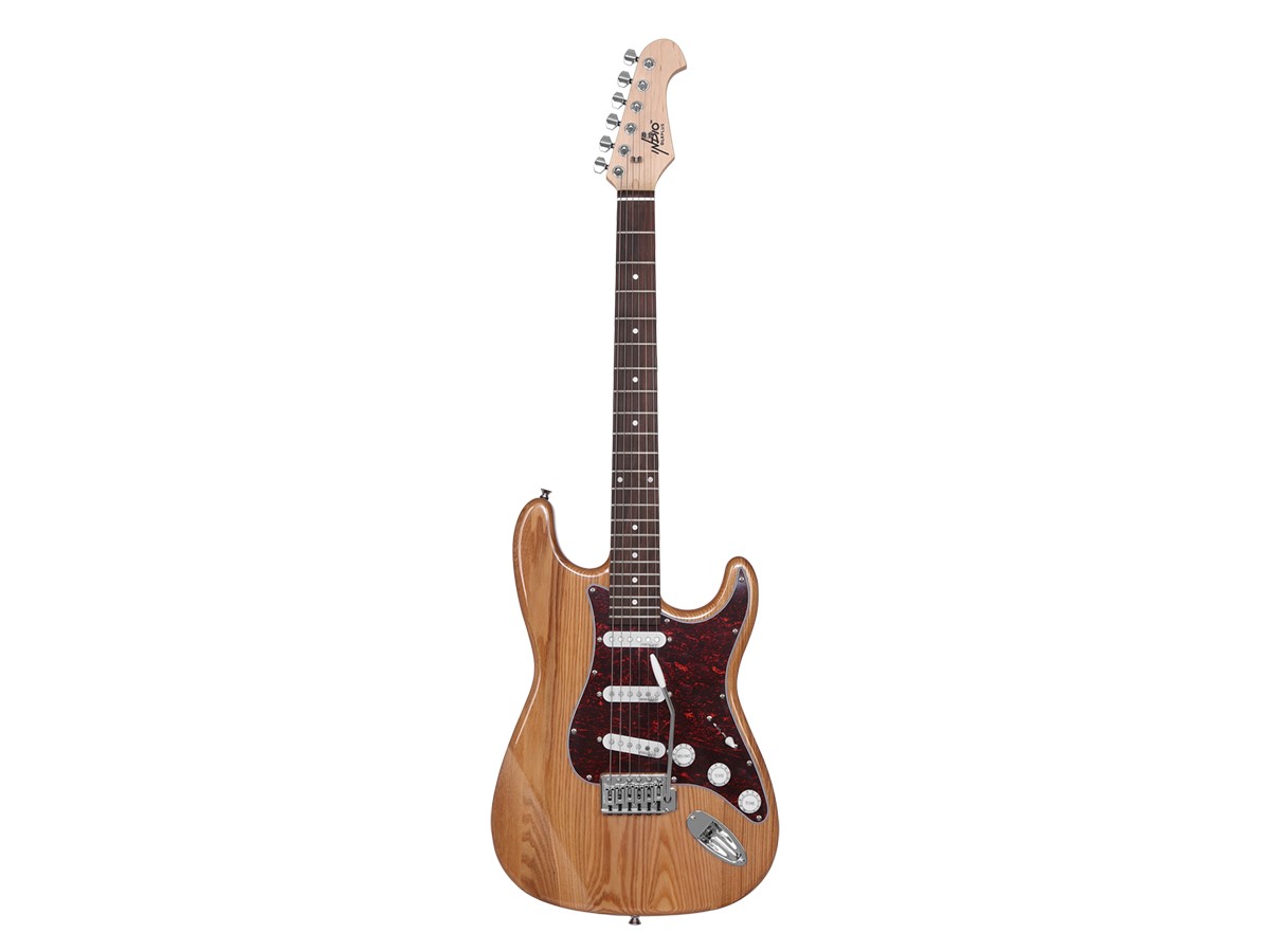 Indio by Monoprice Cali DLX Plus Solid Ash Electric Guitar with Gig Bag Natural $103.49. Free Shipping