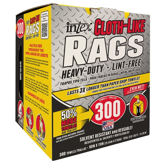 Intex 300ct Box Cloth-Like Rags $9.47