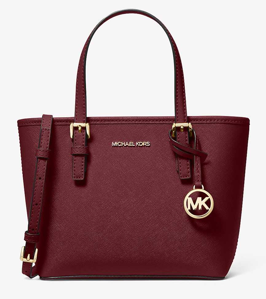Jet Set Travel Extra-Small Saffiano Leather Top-Zip Tote Bag - $89