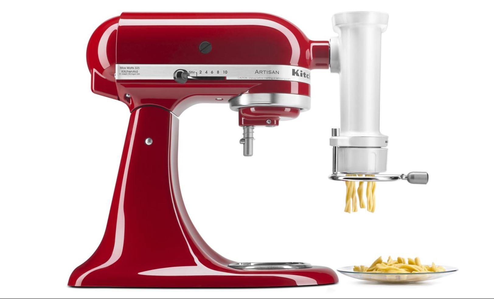 KitchenAid Gourmet Pasta Press Attachment w/ 6 Interchangeable Pasta Plates KSMPEXTA, White $79 Free Shipping