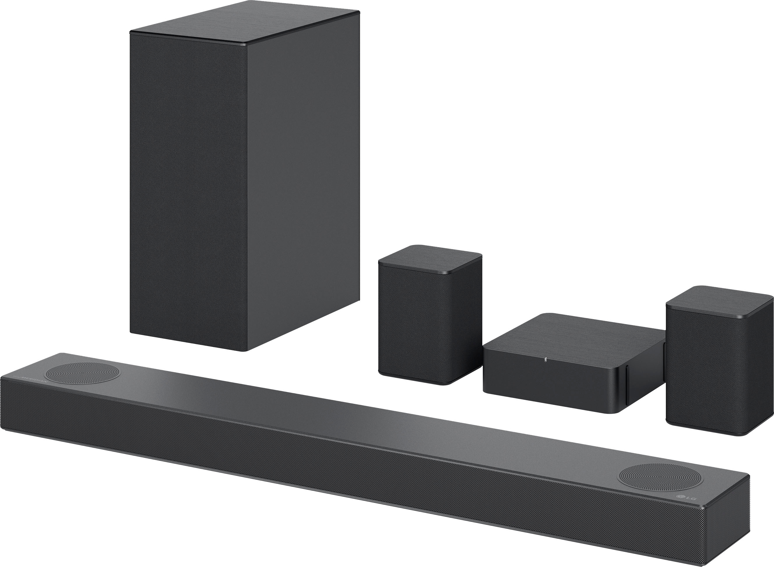 LG - 5.1.2 Channel Soundbar with Wireless Subwoofer, Dolby Atmos and DTS X - Black $300