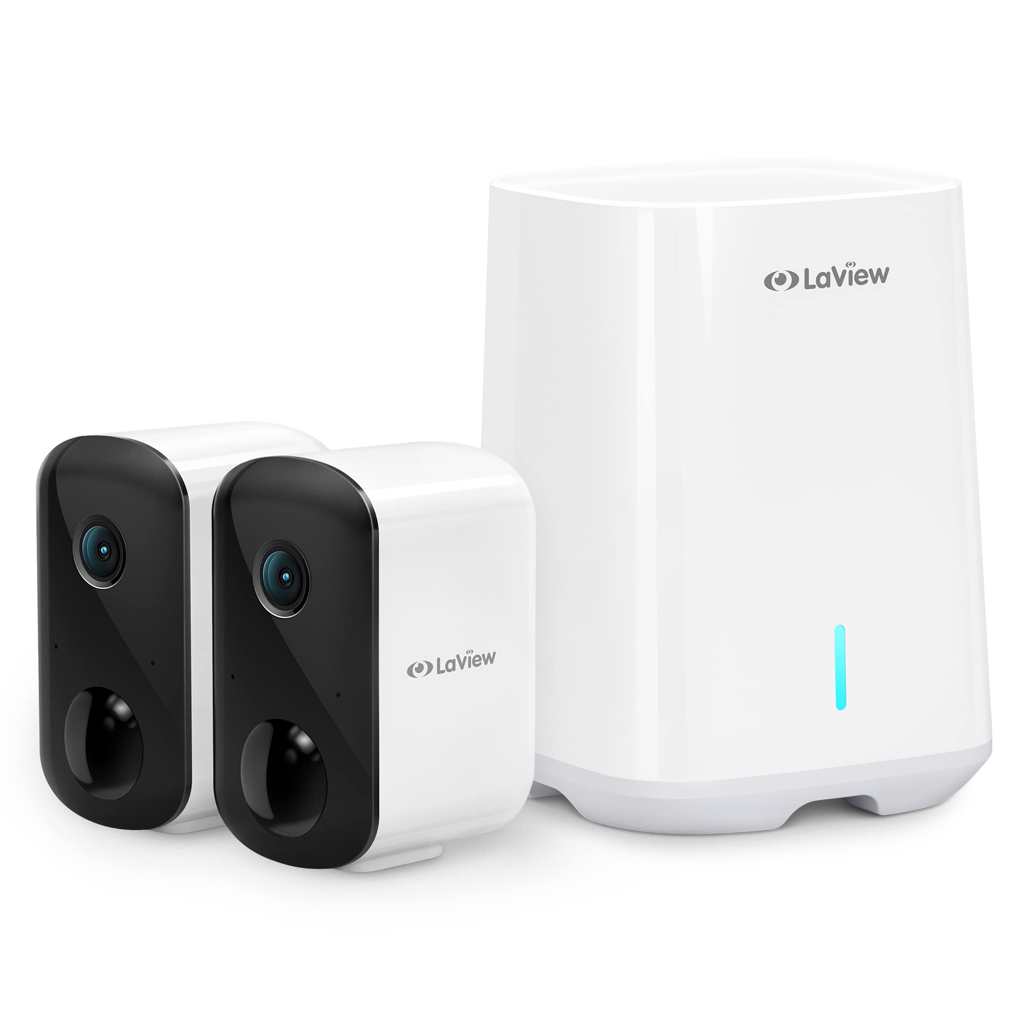 LaView 2-pack N20 3MP Wireless Camera for Home/Outdoor Security 2 Pack , 2K Battery Powered WiFi Camera with Night Visio