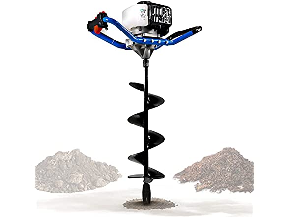 Landworks 52cc 3HP Gas Powered Post Hole Digger Earth Auger w/ Steel 8 x30 Bit, EPA/CARB Compliant $139.99