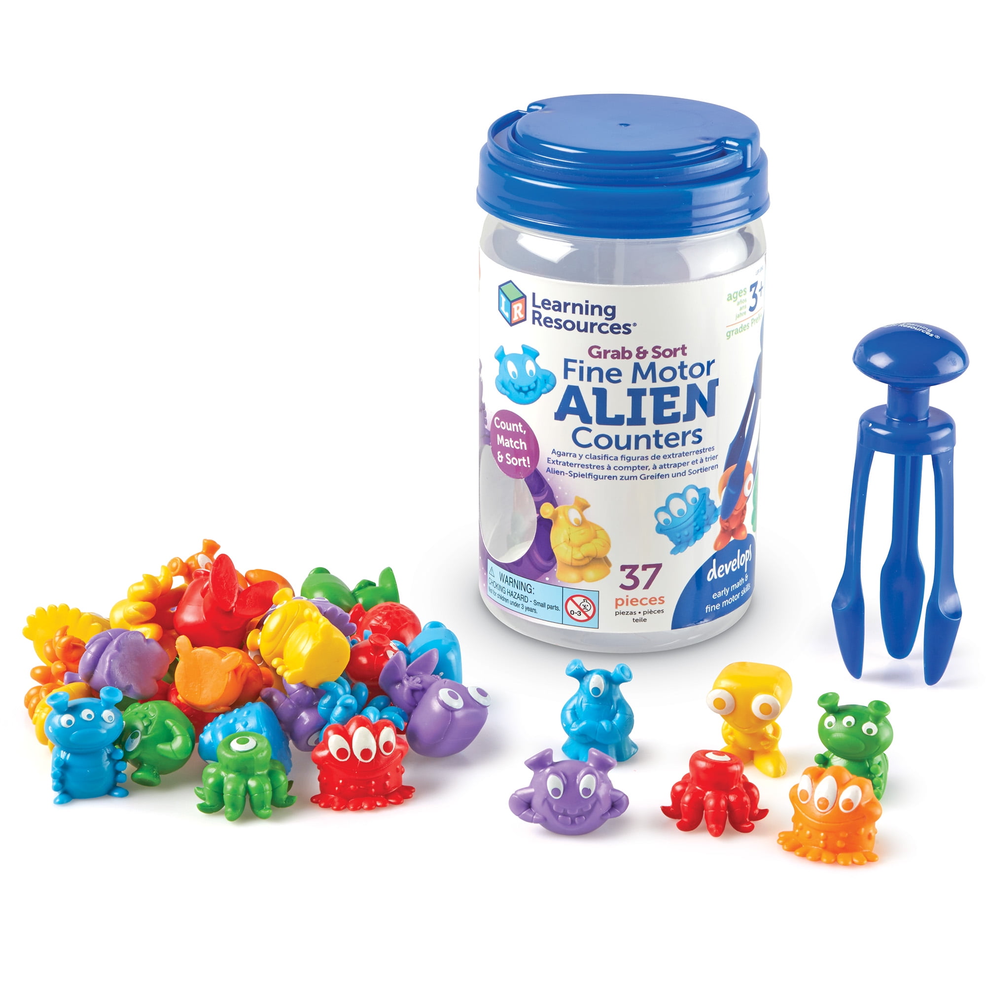 Learning Resources Grab and Sort Toddler Fine Motor Skill Builder 37 PC $6.38 Free S H w/ Walmart or Prime