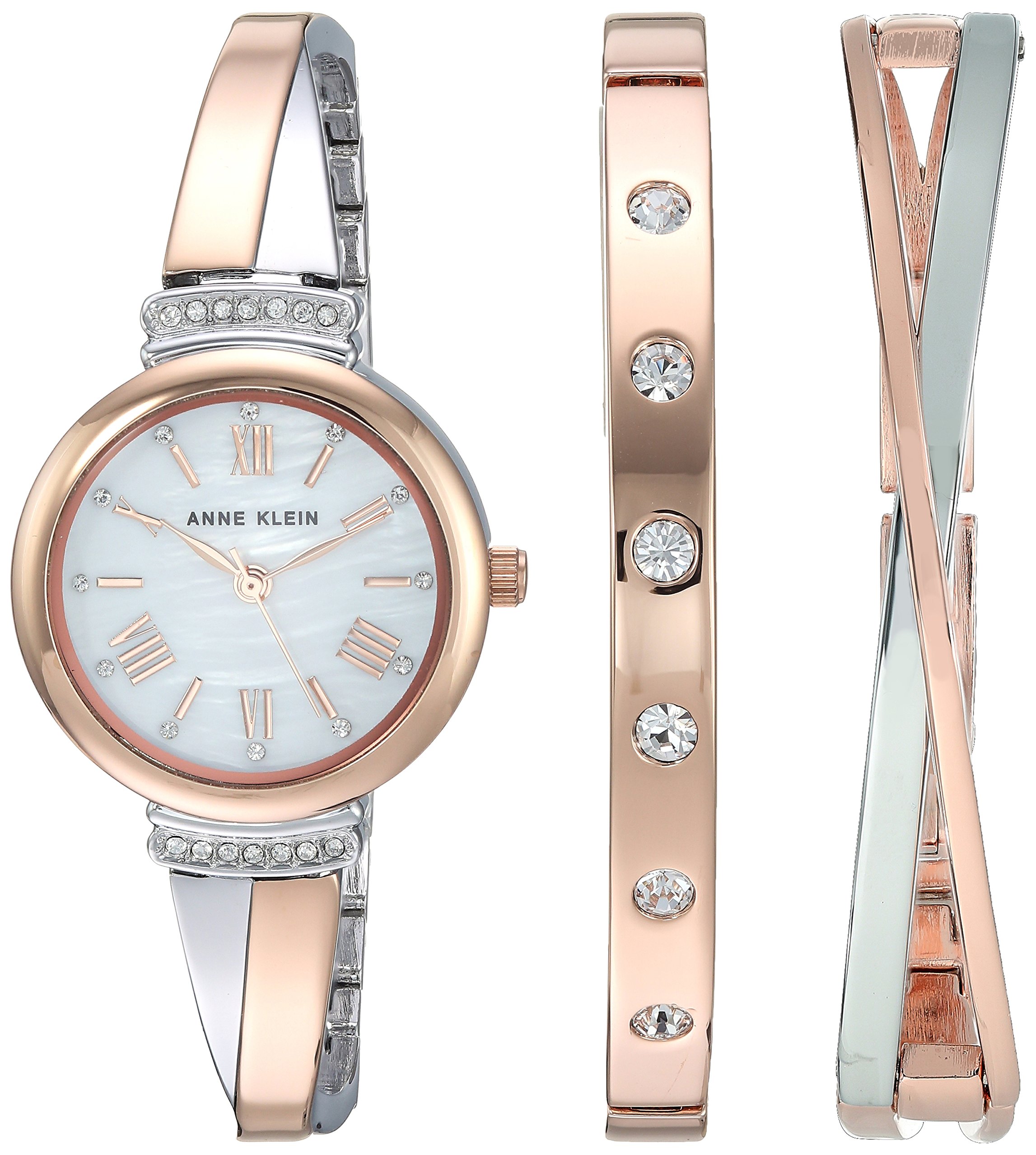 Limited-time deal Anne Klein Womens Premium Crystal Accented Bangle Watch Set, AK/2245 - $40.82