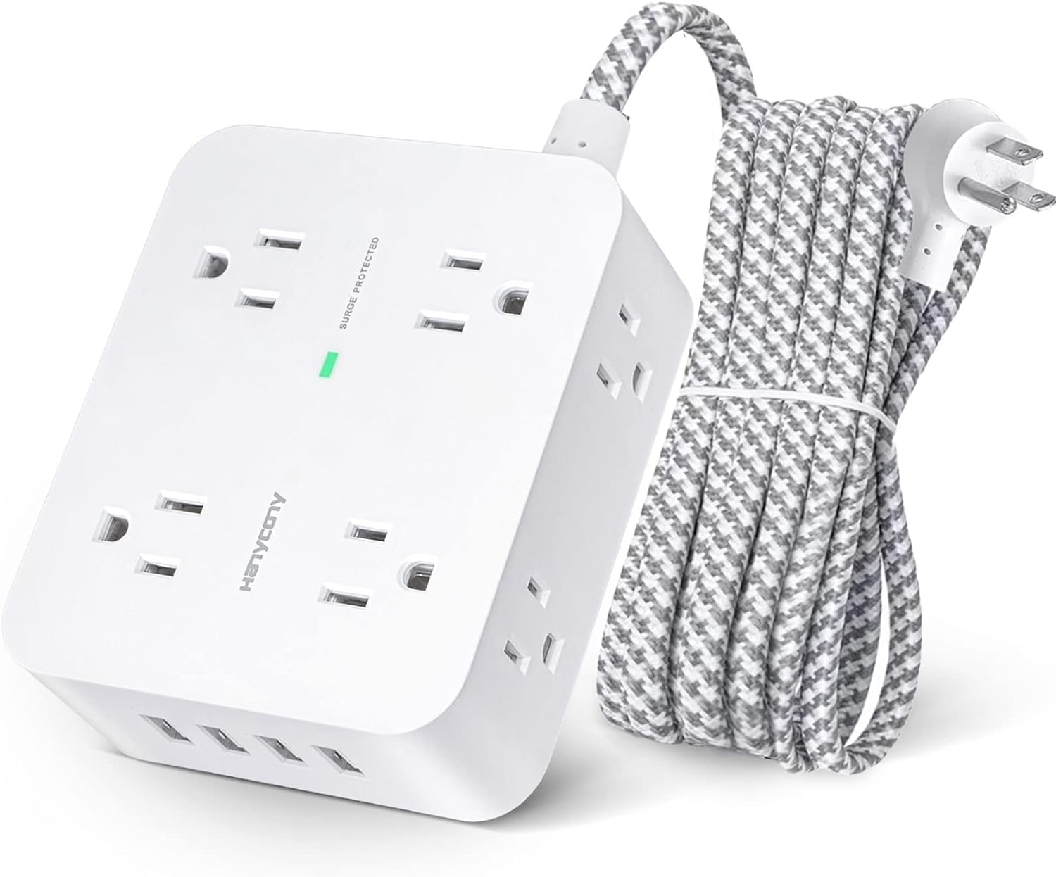 Limited-time deal Surge Protector Power Strip - 8 Widely Outlets with 4 USB Charging Ports - $9.99