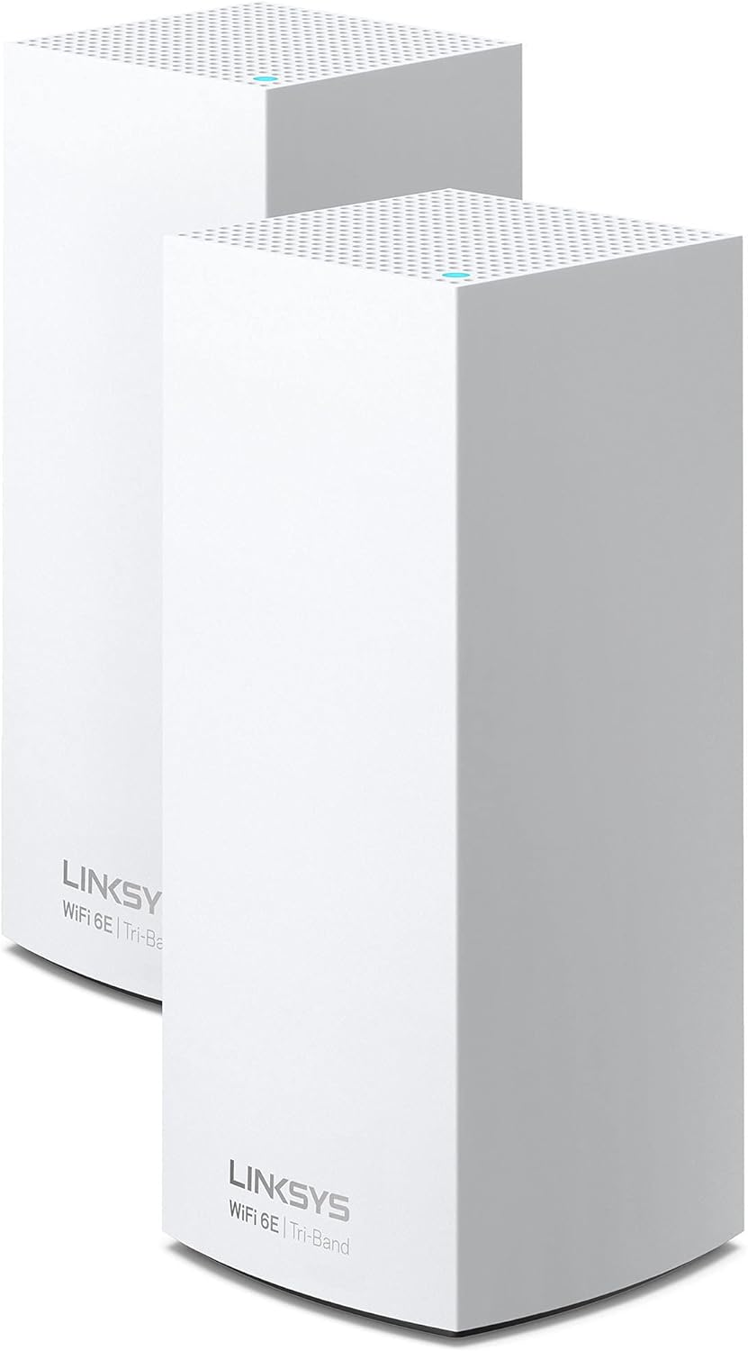 Linksys MX8502 Atlas WiFi 6E Router Home WiFi Mesh System, Tri-Band, 6,000 Sq. ft Coverage, 130 Devices $200