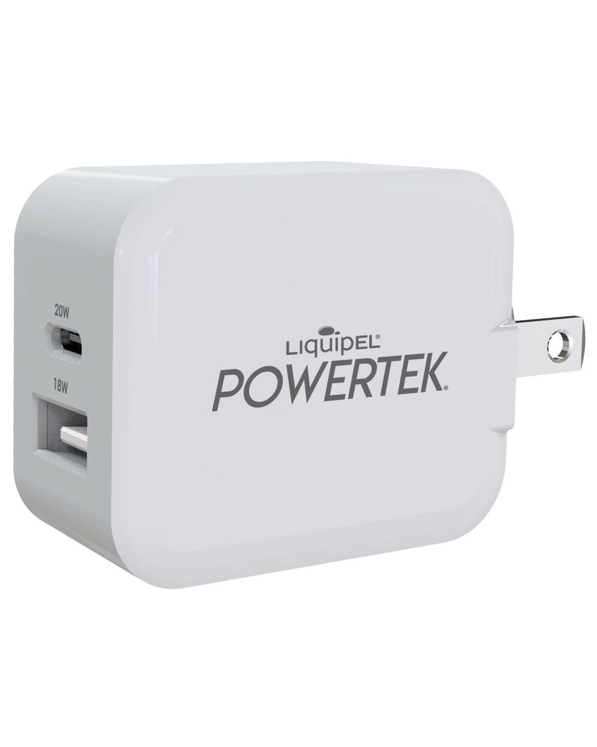 Liquipel Powertek Dual Port Wall Charger USB-C 20W PD and USB-A 18W $1.50