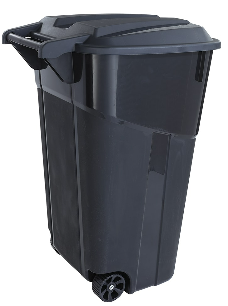 Lowe s YMMV $6.17 Project Source 32-Gallons Black Plastic Wheeled Trash Can - $6.17