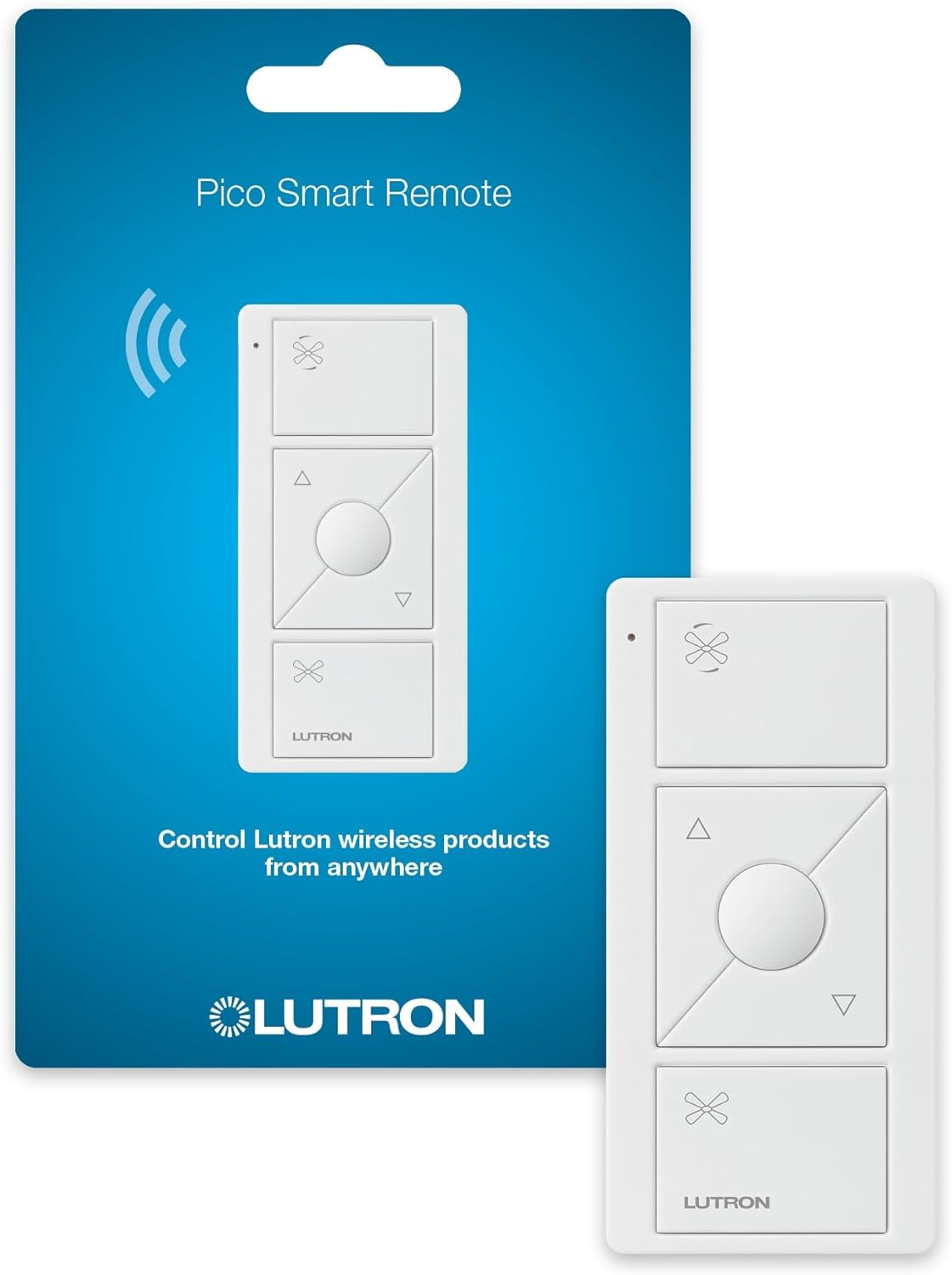Lutron Pico Smart Remote for Caseta Smart Fan Speed Control White $15.77 Free S H w/ Prime, Walmart or $35