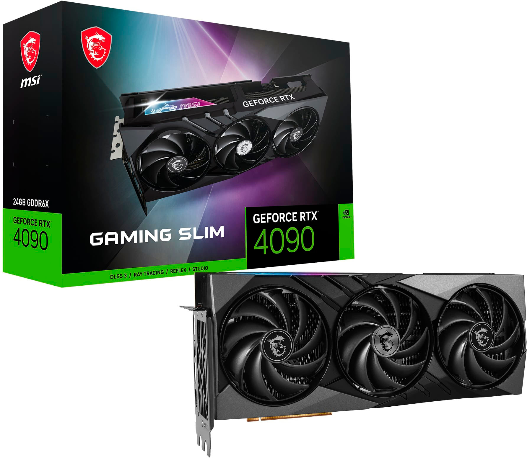 MSI - NVIDIA GeForce RTX 4090 GAMING SLIM 24G - 24GB DDR6X PCI Express 4.0 Graphics Card - $1799.99 Best Buy
