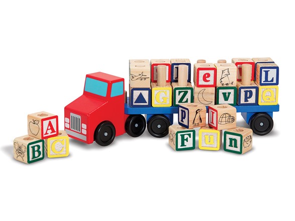 Melissa Doug Alphabet Blocks Wooden Truck Playset $12, Horse Carrier Wooden Vehicle Playset $12, Hi-Rise Dollhouse w/ Fi