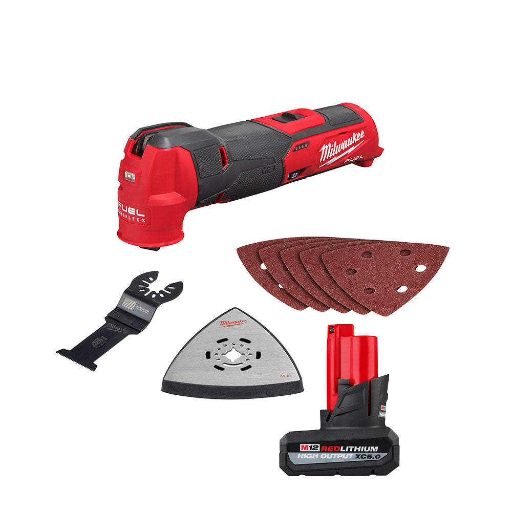 Milwaukee 2526-20B M12 FUEL 12V Oscillating Multi-Tool w/ 5AH High Output Battery $139 FREE SHIPPING