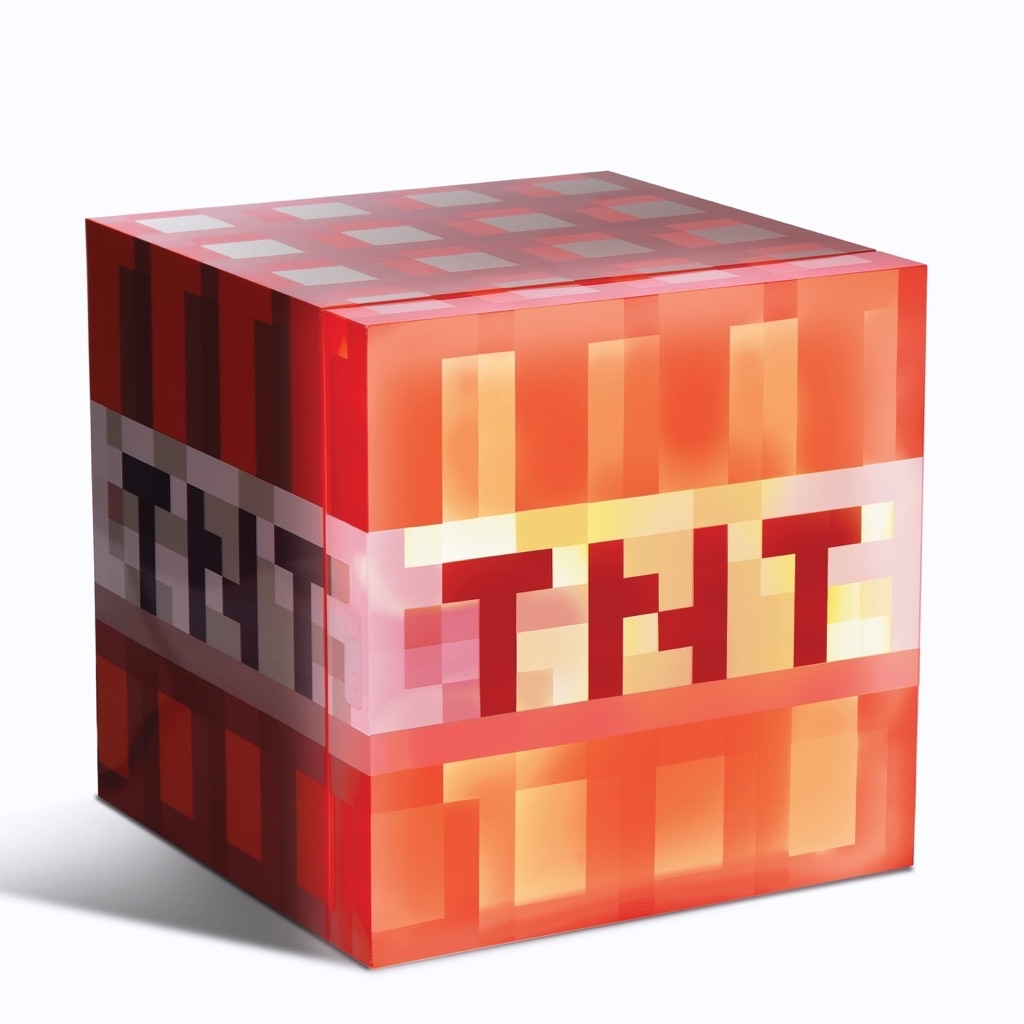 Minecraft Red TNT x9 Can Mini Fridge 6.7L x1 Door Ambient LED Lighting 10.4 in H 10 in W 10 in D - $29.98