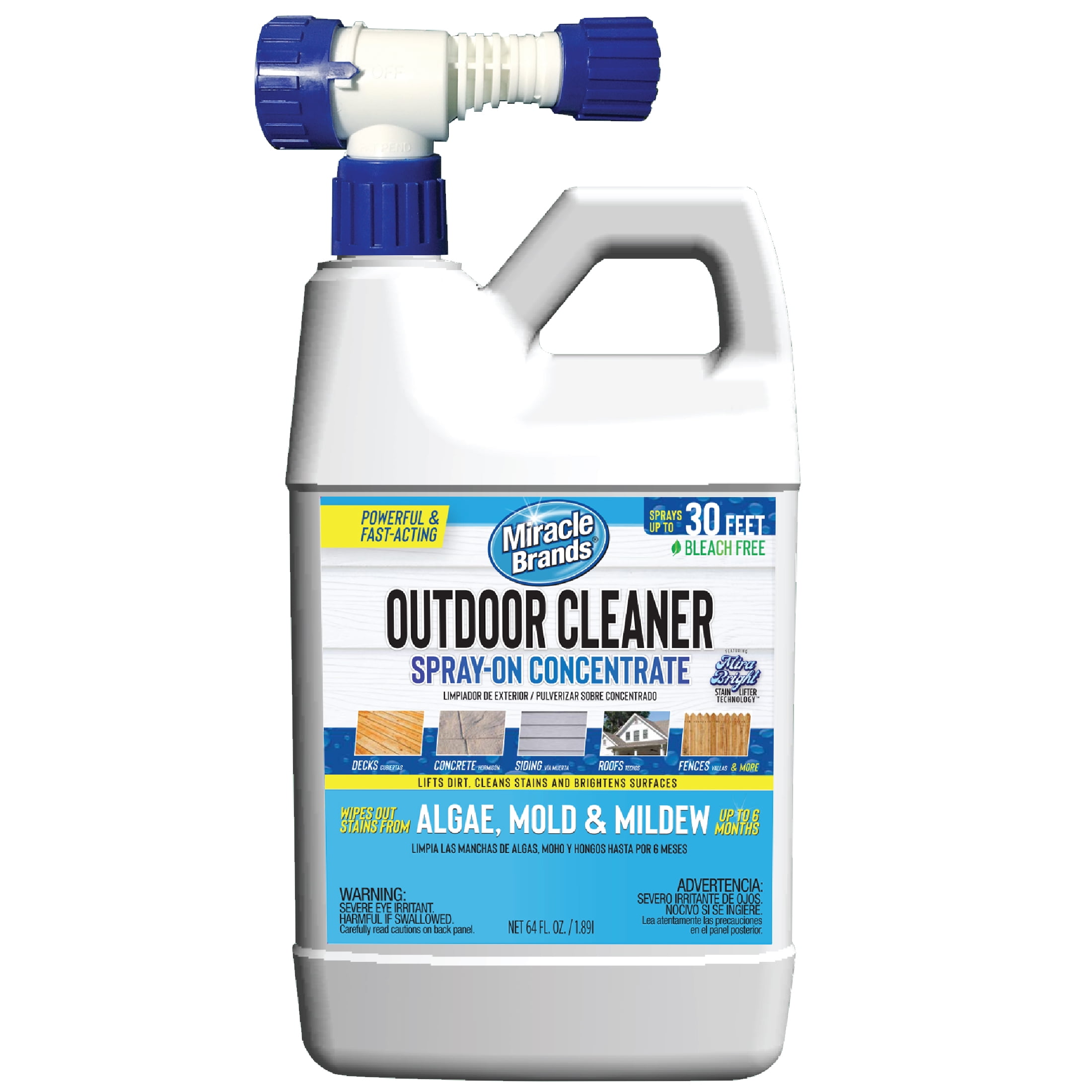 Miracle Brands Outdoor Cleaner 64-Oz Spray-On Concentrate or 128-Oz 2x Concentrate $4.54 Free S H w/ Walmart or $35