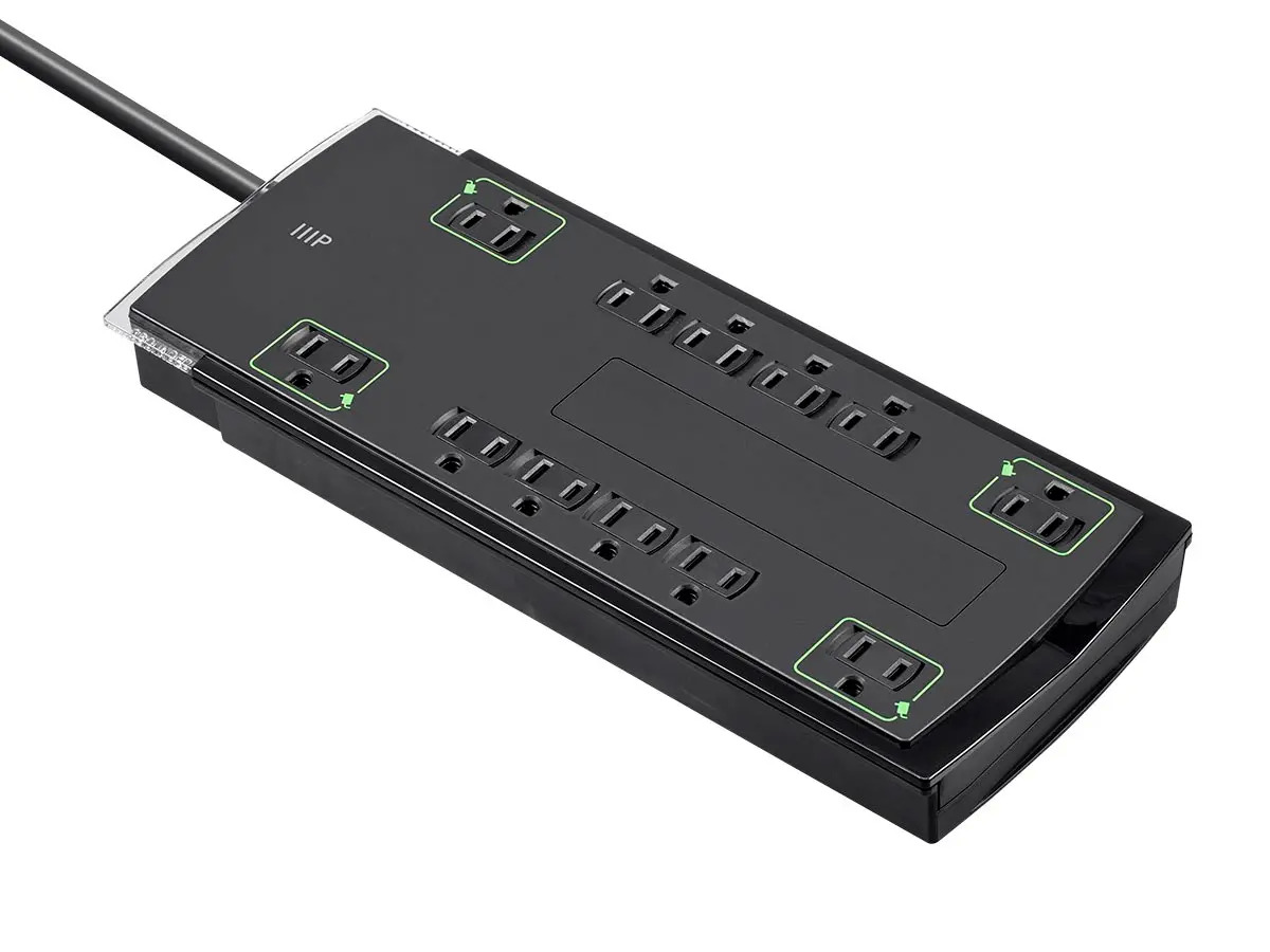 Monoprice 12 Outlet 4230 Joules Slim Surge Protector w/ 10 Cord 2 for $45 Free Shipping