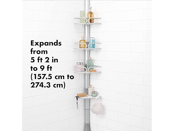 OXO Good Grips Aluminum Pole Corner Shower Caddy $119.99 Woot