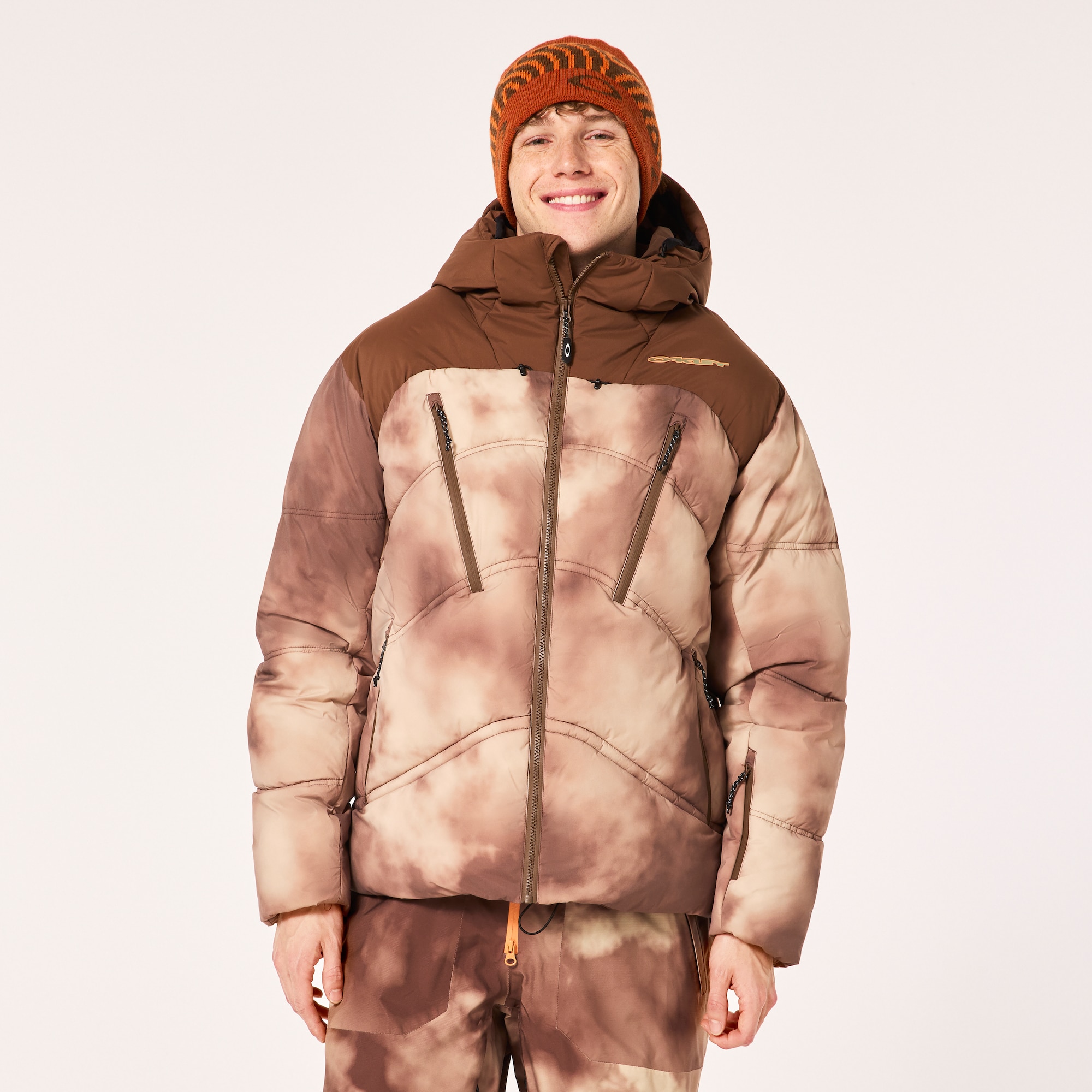 Oakley Mens Team Collection Rykkinn Jacket Brown Clouds $152.50 Free Shipping