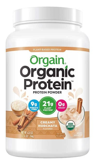 Orgain USDA Organic Plant Protein Powder, Creamy Horchata, 2.74-pounds - $26.99