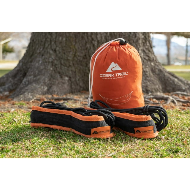 Ozark Trail Bull Creek Double Hammock w/ Straps, Hooks Carry Bag Orange $10.75 Free Shipping w/ Walmart or on $35