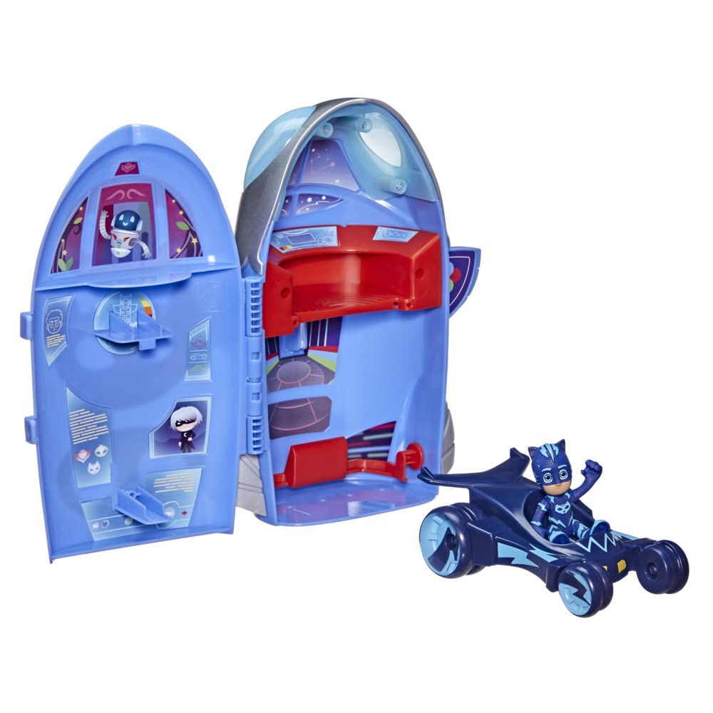 PJ Masks 2-in-1 HQ Headquarters Rocket Playset w/ Catboy Cat-Car $6.90 Free Shipping w/ Prime or on $35