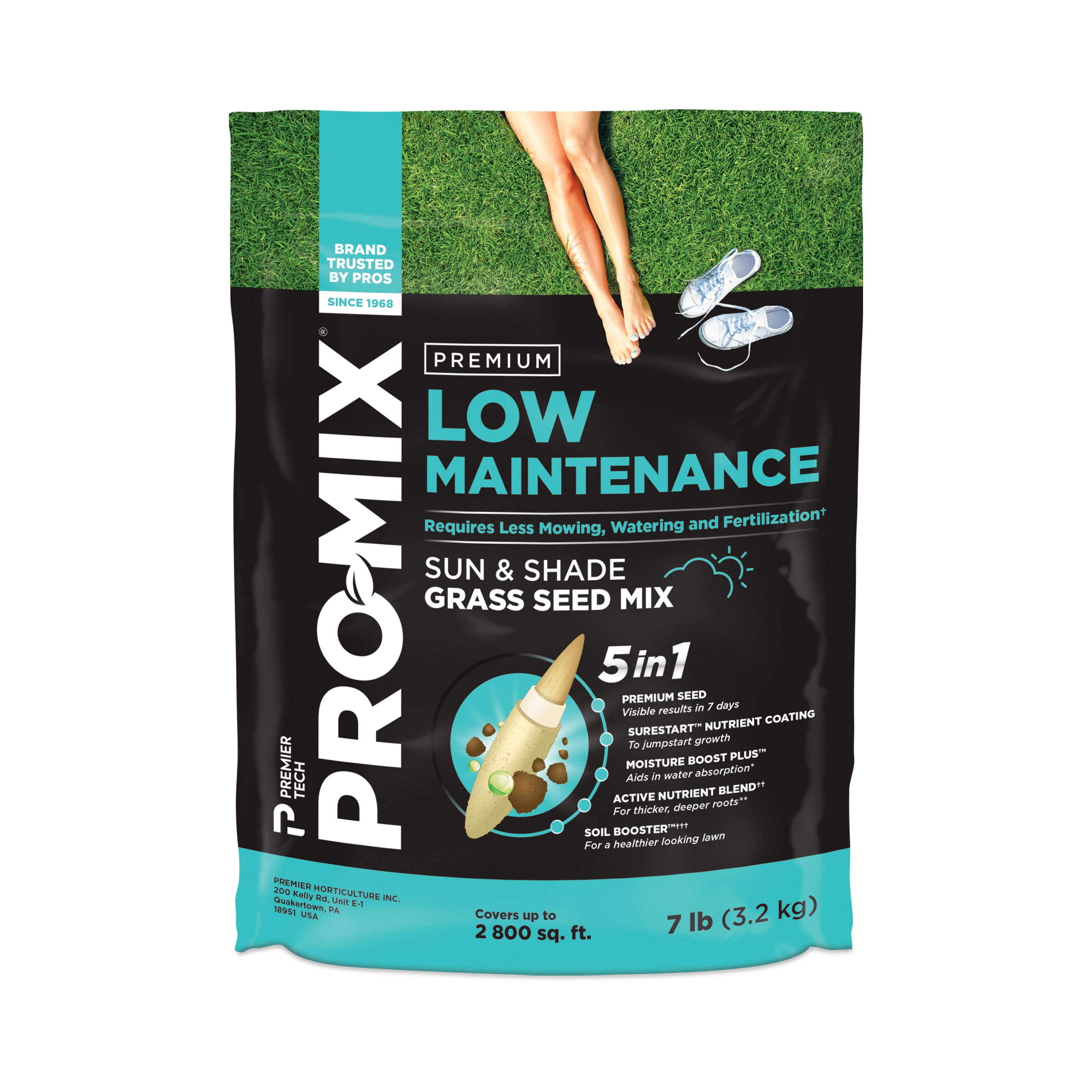 PRO-MIX Premium Low Maintenance Lawngrass Grass Seed, 7 lbs $16.96 Free S H w/ Walmart or $35