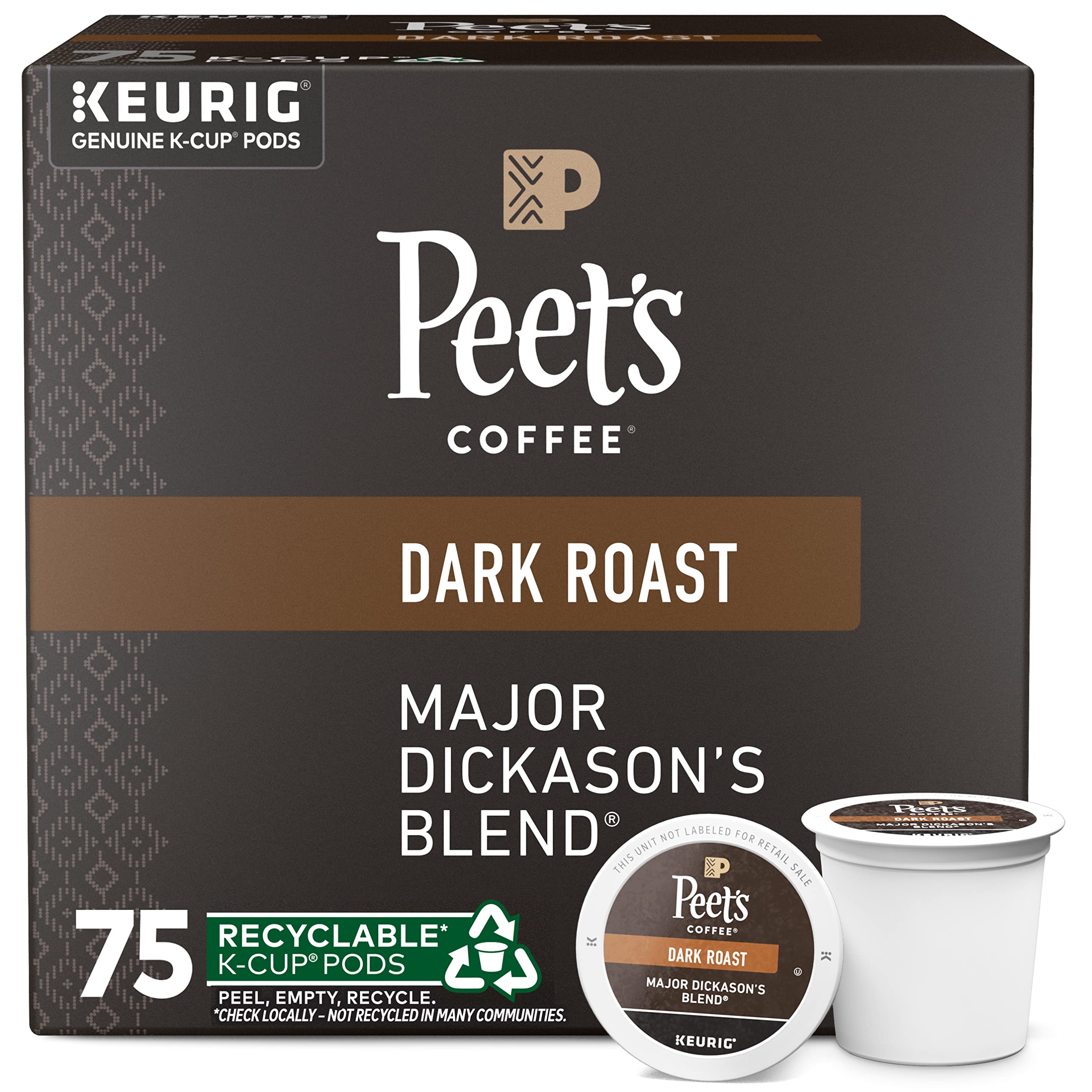Peets Coffee, Dark Roast Ground Coffee - Major Dickasons Blend 18 Ounce Bag $5.59 after clipped Q and 15 S S Free Ship A