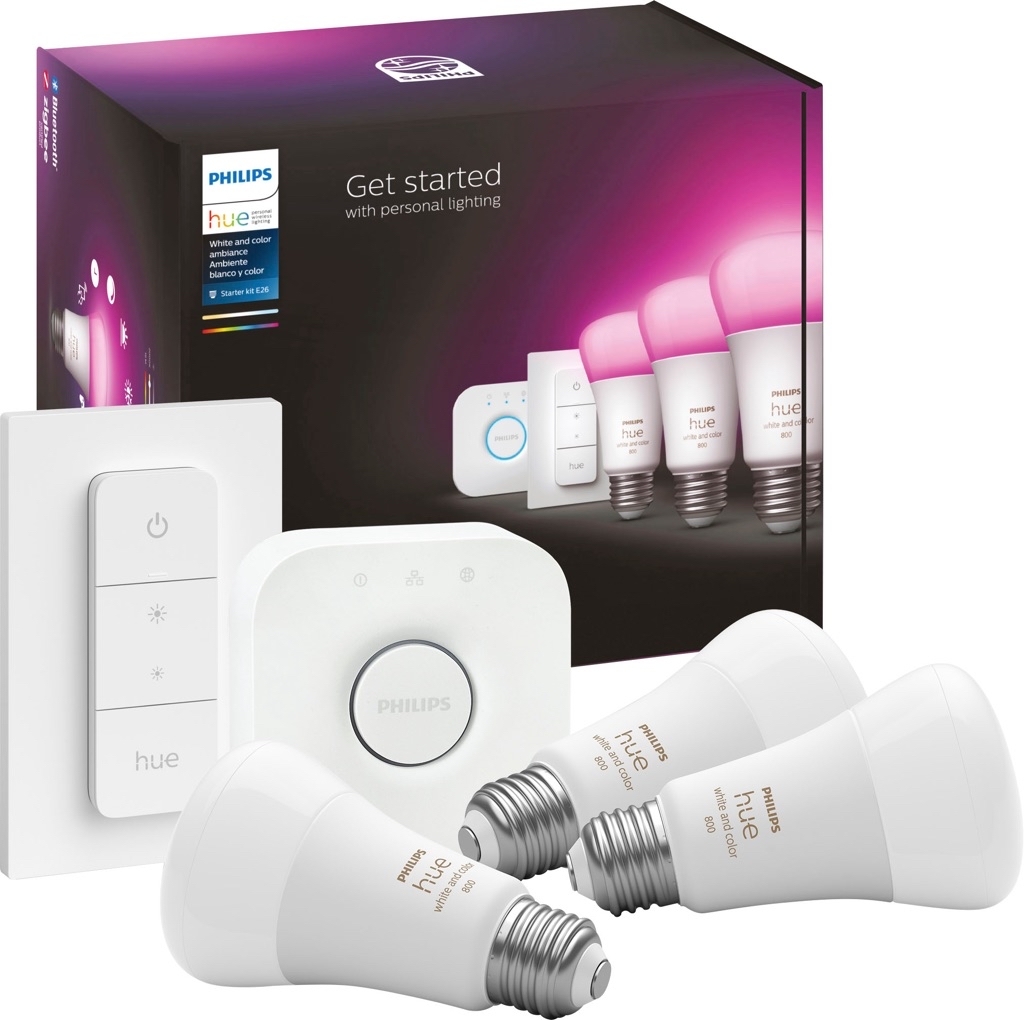 Philips Hue 60W A19 Smart LED Starter Kit White and Color Ambiance 556704 - $109.99