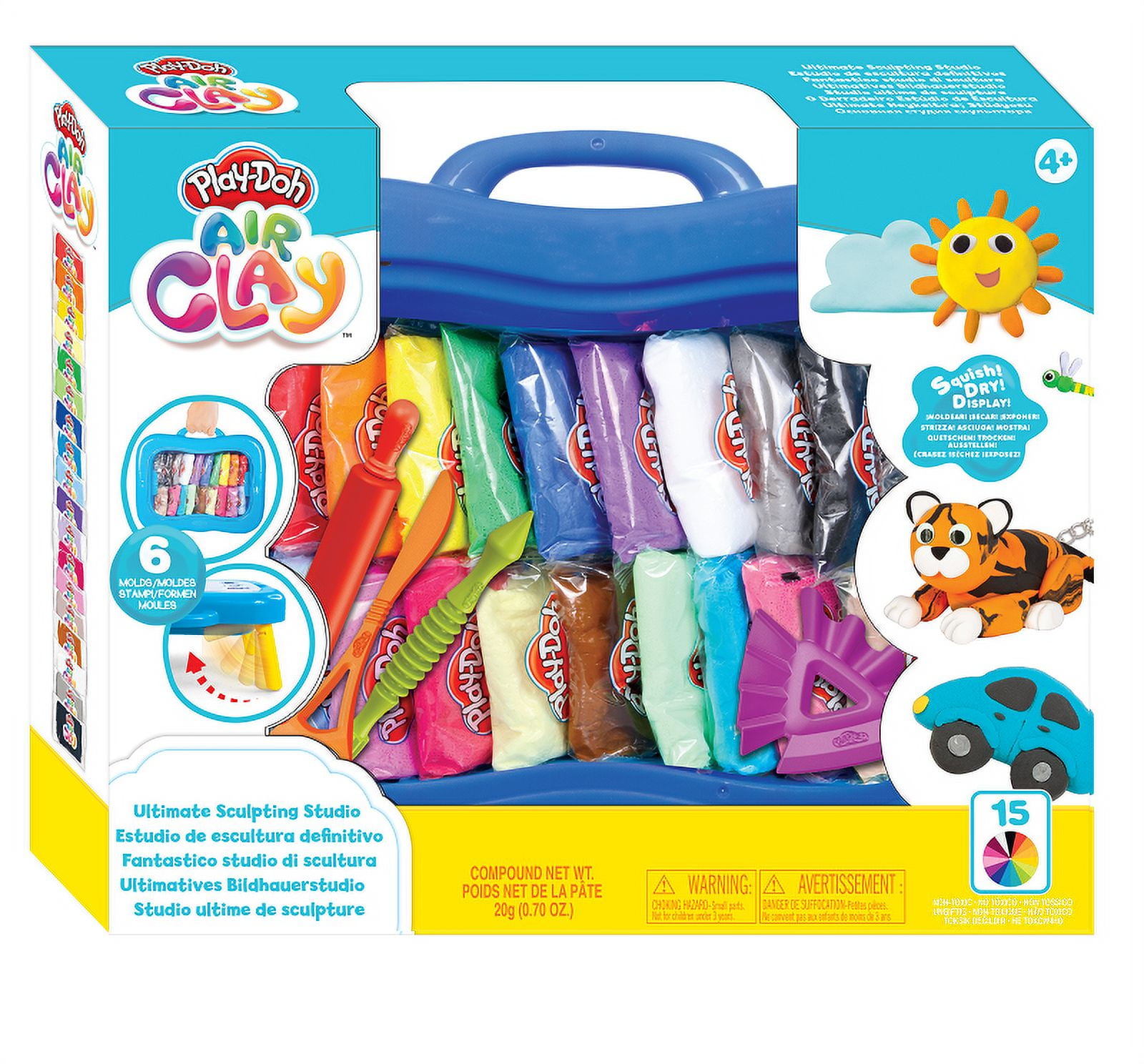 Play-Doh Air Dry Clay Sculpting Studio w/ 15 Colors, Case/Tray, Tools Accessories $9.89 Free S H w/ Walmart or $35