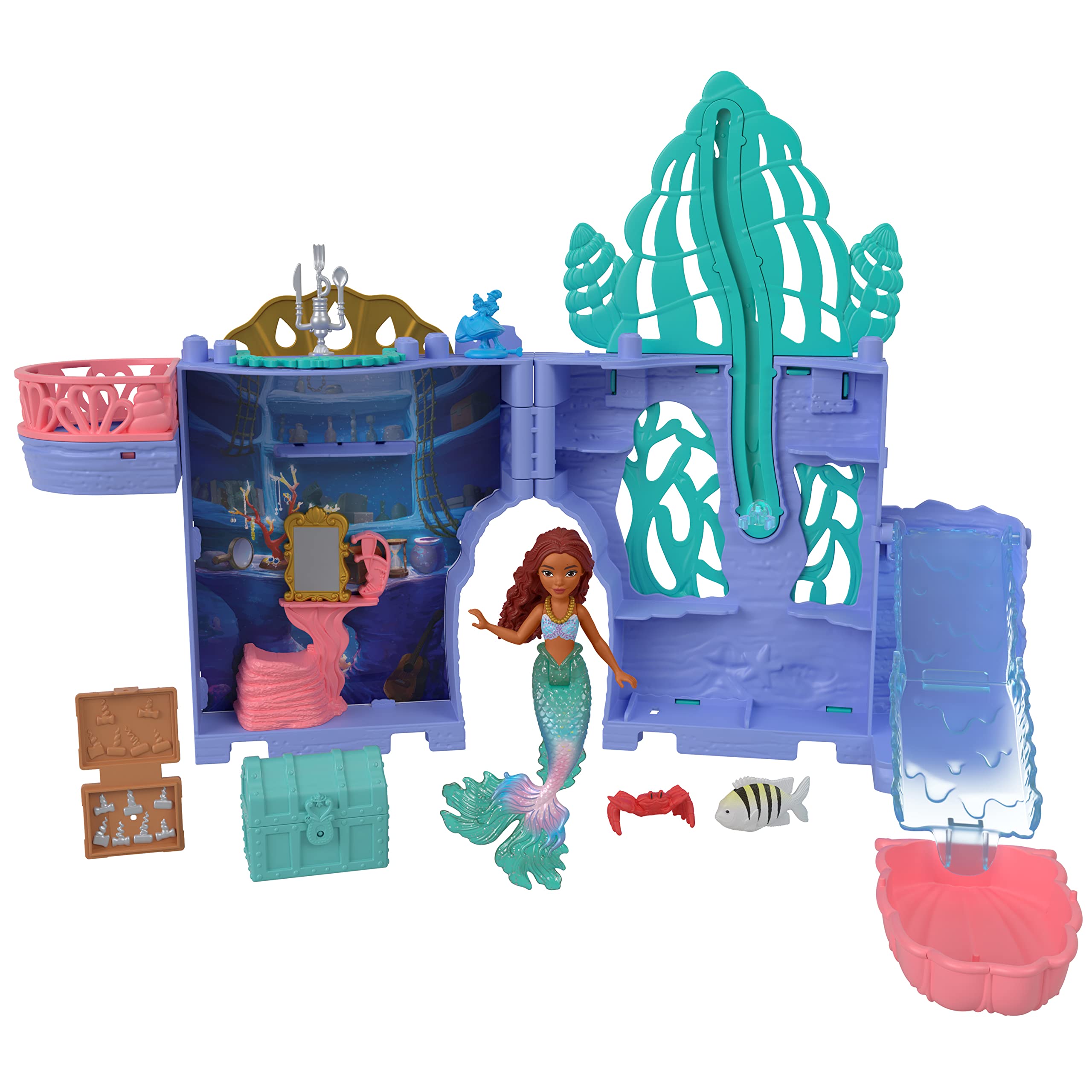 Prime Members Disney The Little Mermaid Storytime Stackers Ariels Grotto Playset w/ Doll $8 Free Shipping