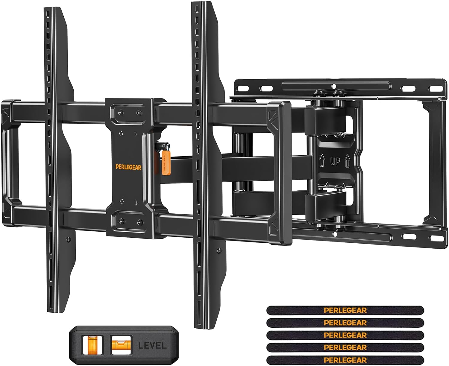 Prime Members Perlegear Full Motion TV Wall Mount w/ Metal Pegboard for 42-84 TVs $27.80 Free Shipping