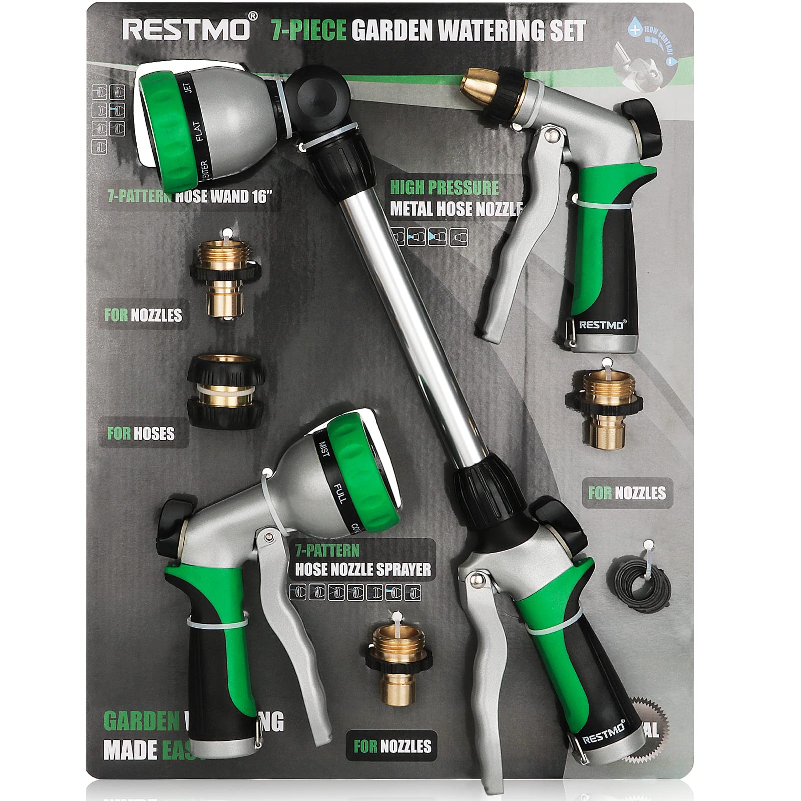 RESTMO 7-Piece Garden Watering Set Limited Time Offer Free Shipping $14.99 Prime member $19.99 None-Prime - Amazon