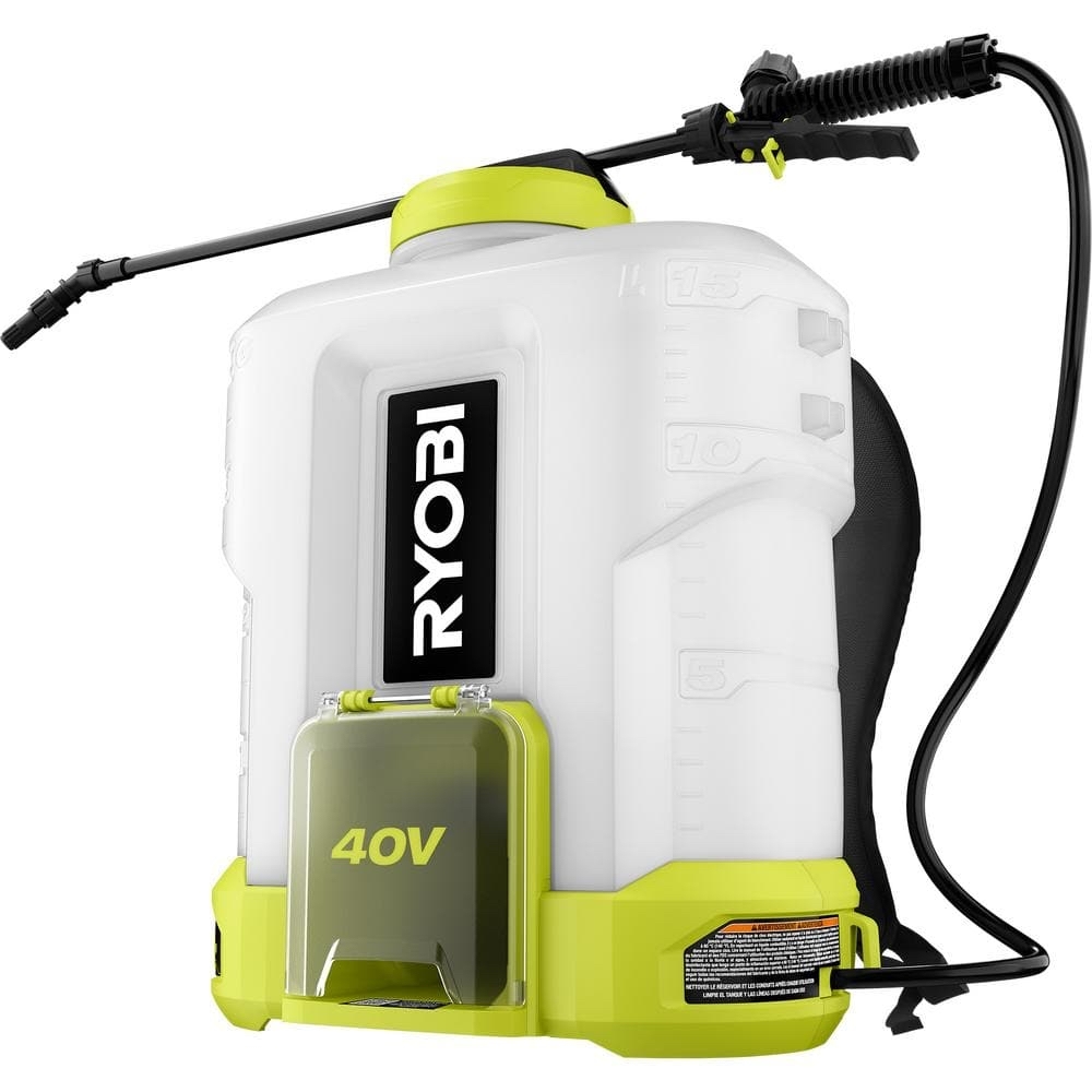 RYOBI 40V Cordless Battery 4 Gal. Backpack Chemical Sprayer Tool Only RY40301BTL - $129