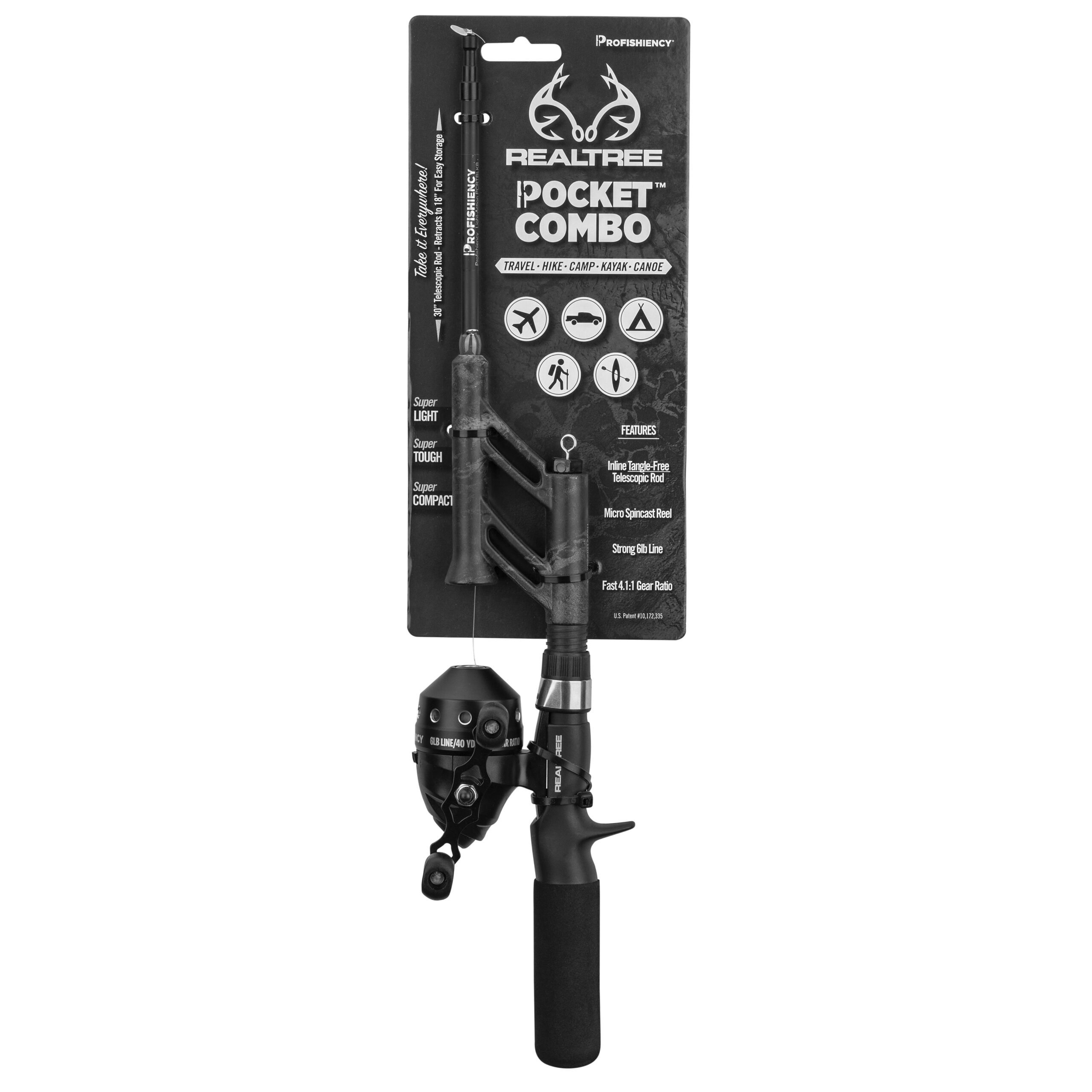 Realtree Pocket Combo Micro Telescopic Fishing Rod Spincast Reel Pink $13 Free S H w/ Walmart or $35