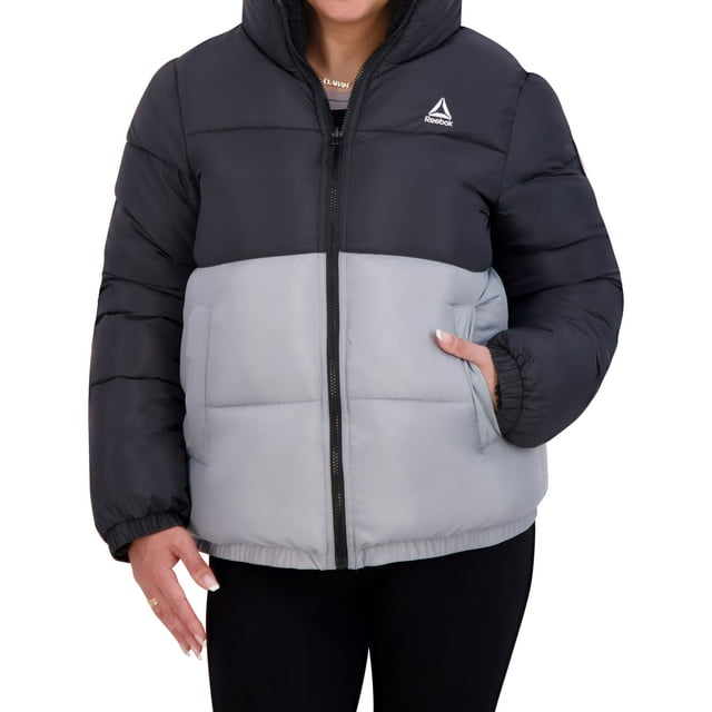 Reebok Womens Puffer Jackets Reversible Faux Shearling Puffer Jacket 2 Colors $15.62, Logo Puffer Jacket Red $15.62 Free