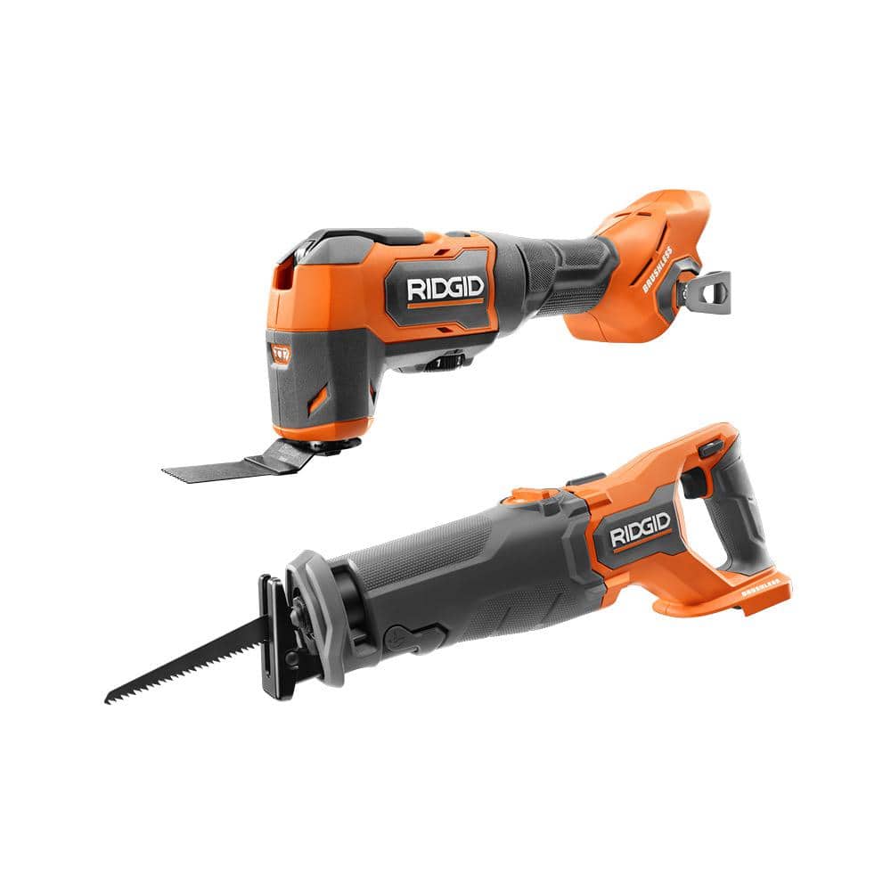 Ridgid 18V Brushless 2-Tool Combo Kit w/ Reciprocating Saw Multi-Tool Tools Only or 18V Dual Port Simultaneous Charger w